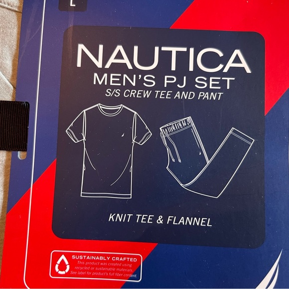 Nautica Men's PJ Set - Blue and Red - Picture 3 of 4